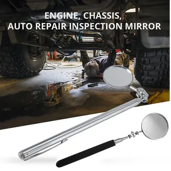 

50mm Automotive Telescopic Detection Lens Inspection Car Hand Repair Tools Round Mirror Convex mirror Extending Angle View Pen