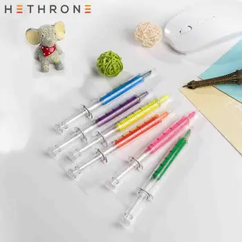 

Hethrone 6PCS Funny Syringe design Drawing Highlighter Painting Watercolor Art Markers Pen Creative Pen Kids Graffiti gift