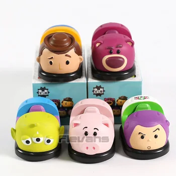 

Toy Story Woody Buzz Lightyear Alien Lotso Hamm Mini PVC Figures Toys Pull Back Car 5pcs/set