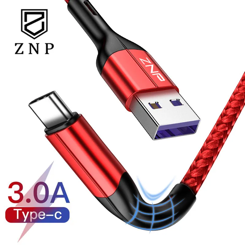 

ZNP 1m 2m Type C USB Cable Fast Charging For Xiaomi Redmi K20 Pro Note 7 Charger USBC Cable For Samsung Mobile Phone Data Cables