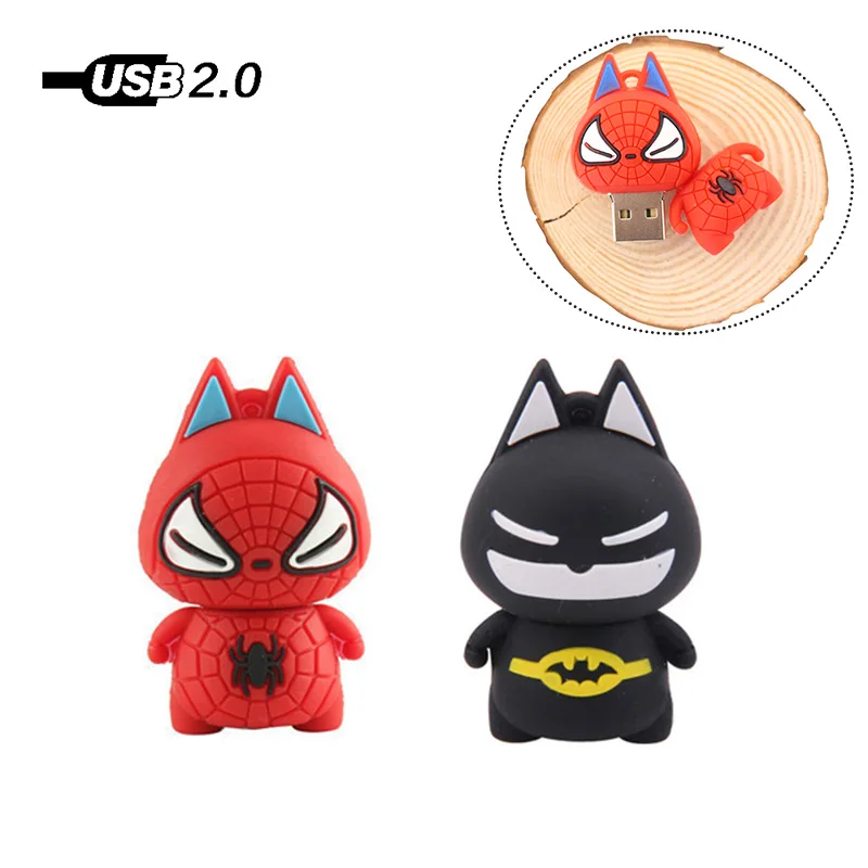 

Gift Fashion Cartoon Cat Black And Red USB 2.0 128MB 4GB 8GB 16GB 32GB 64GB 128GB U Flash Disk Waterproof Usb Flash Drive