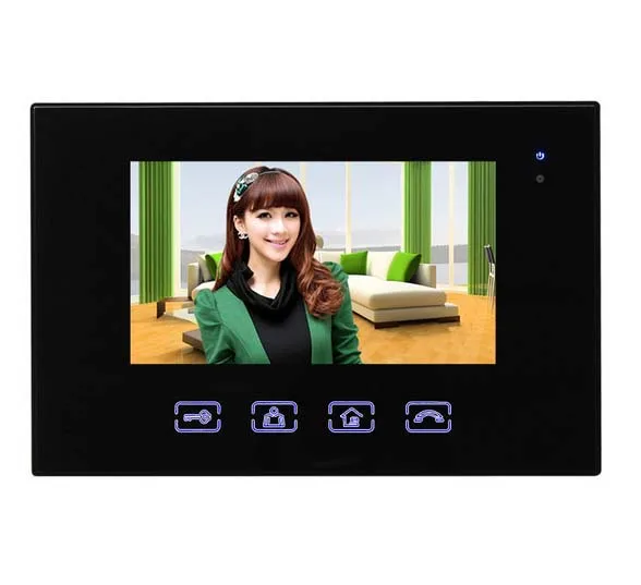 XinSiLu сенсорный ключ 7 дюймов проводной видео телефон двери/домофона/домофон системы, HD камера, ночное видение 1 камера+ 1 монитор