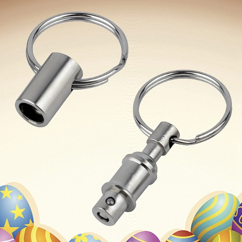 Новый Серебряный съемный Quick Release металлические брелки для ключей из сплава