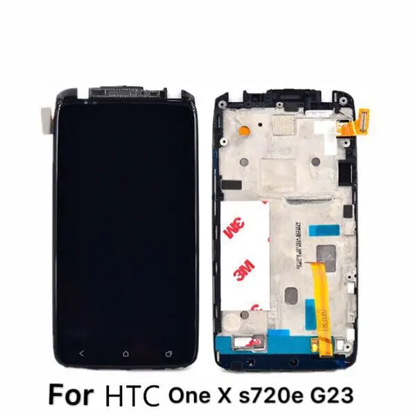 Для htc One X S720e G23 ЖК дисплей Дисплей Сенсорный экран процессор изображений с рамкой