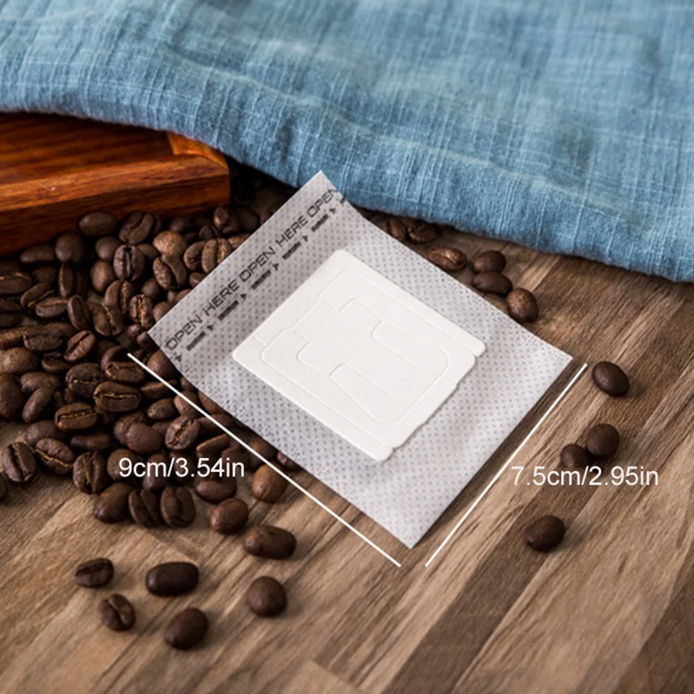 50 шт./лот, бумажный фильтр для кофе премиум класса, одноразовый подвесной капельный фильтр для ушей, сумка для Капель кофе, капельная сумка для дома, на открытом воздухе