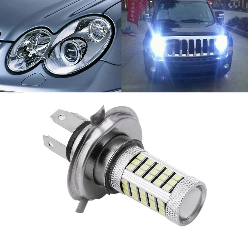 

DC 12V H4 2835 63 LED 6000K Car Projector Fog Driving Light Bulb White