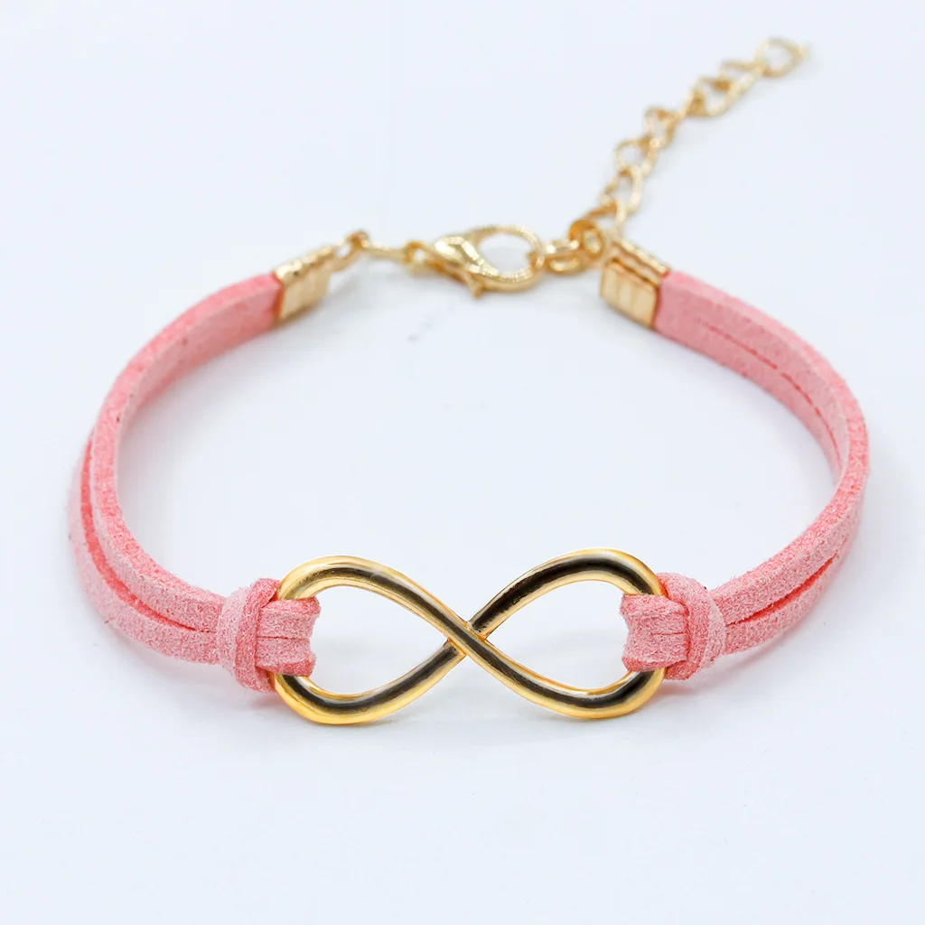 

Fashion New Jewelry Accessories Simple Colorful 8 Shape Velvet Bracelets Women Engagement Gifts For Girls One 2017 M0206