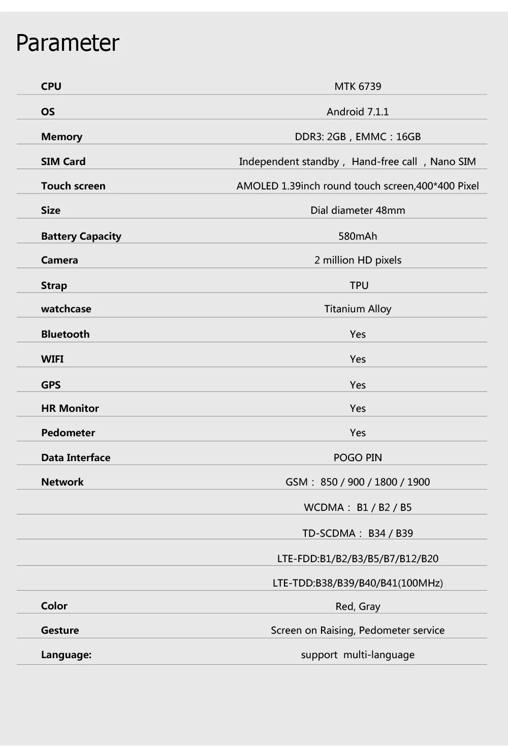 LEMFO LEM8 4G Smart Watch Phone Android 7.1.1 2GB + 16GB Support GPS WiFi Nano SIM card Heart Rate monitor 2MP Camera Smartwatch (14)
