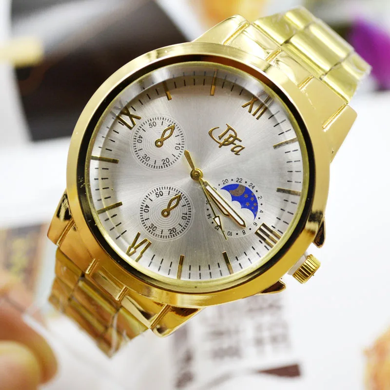 

Korea Fashion Watch Men Three Eyes Six Pin Retro Quartz Watch Business Casual Watch 1