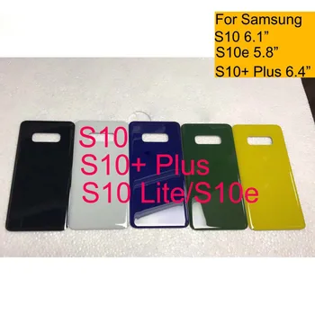 

5pcs New Original For Samsung Galaxy S10 S10 E S10 Plus battery cover behind the glass cover shell with logo and sticker
