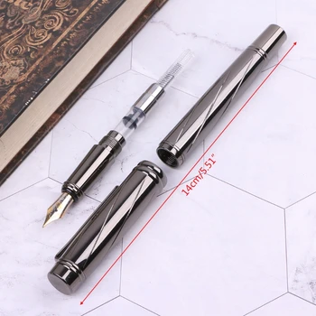 

Vintage Luxury Men's Metal Medium Nib 0.5mm Fountain Pen Writing Tool Supplies JUL-26A