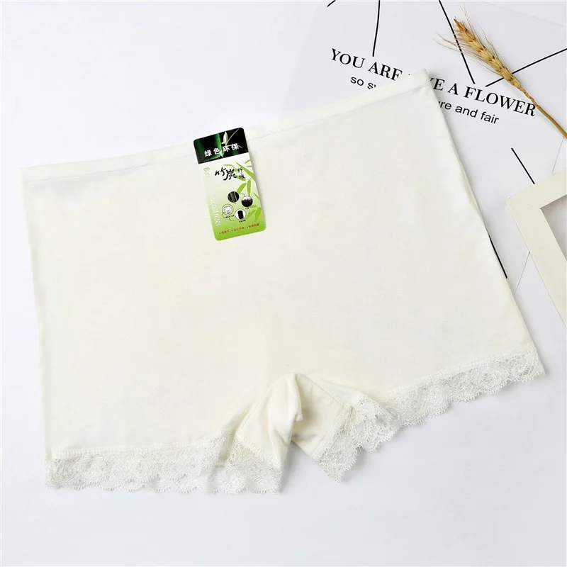 WhiteLace Женские короткие трусы, женские шорты, черные безопасные трусы-боксеры, удобные женские трусики, женское нижнее белье - Цвет: WhiteLace