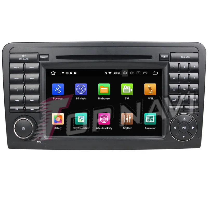 Topnavi 7 ''Android 9 0 авто мультимедиа для Benz ML класса W164 (2005 2006 2012) (ML300 ML350 ML450 ML500)
