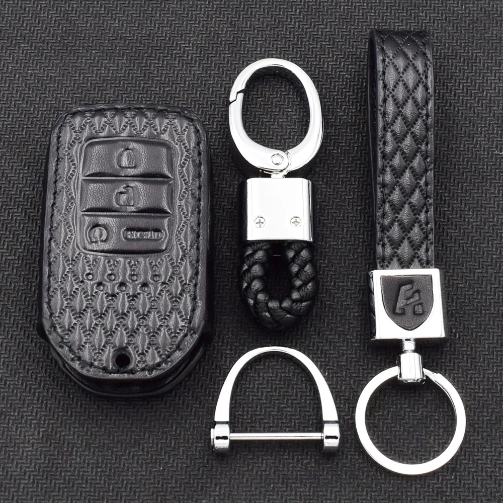 ATOBABI из микрофибры ключеник Автомобильный протектор кожи для Honda CRV Civic Accord Pilot CR-V Smart Remote Fob Shell крышка