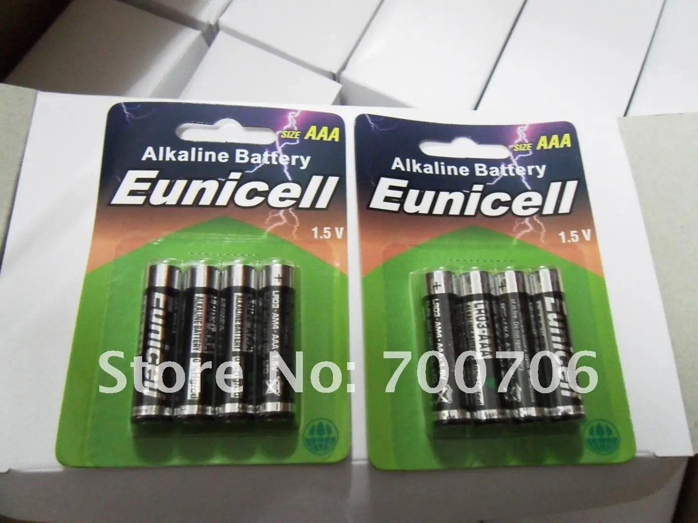 AAA LR03 battery 400cards per lot AAA LR03 AM4 1.5v alkaline batteries