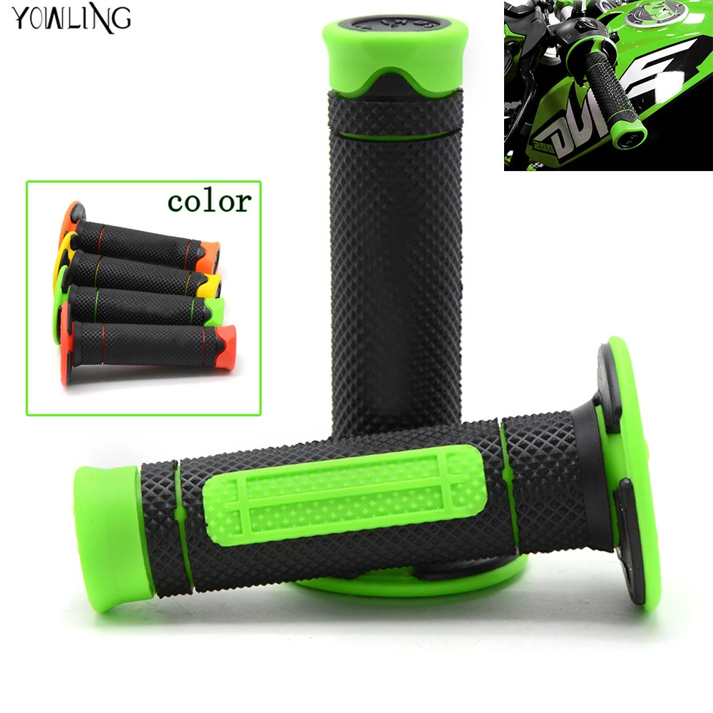 7/8 Handlebar Grips Motorcycle Rubber Gel Hand Handle Grips For Kawasaki KX250F KX450F KX500 KX60 KX65 KX80 KX85 handlebar ends