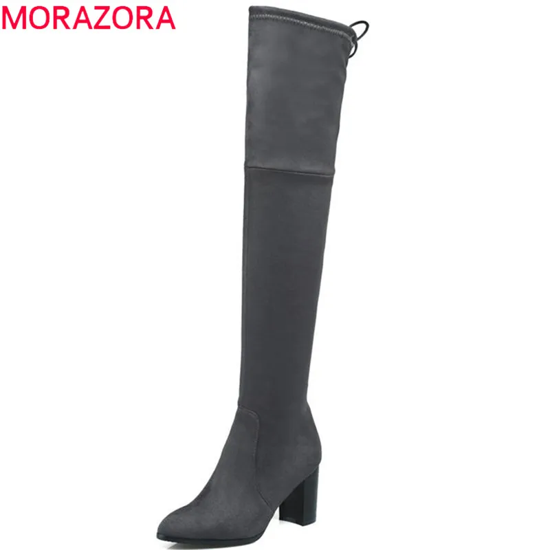 cloth thigh high boots