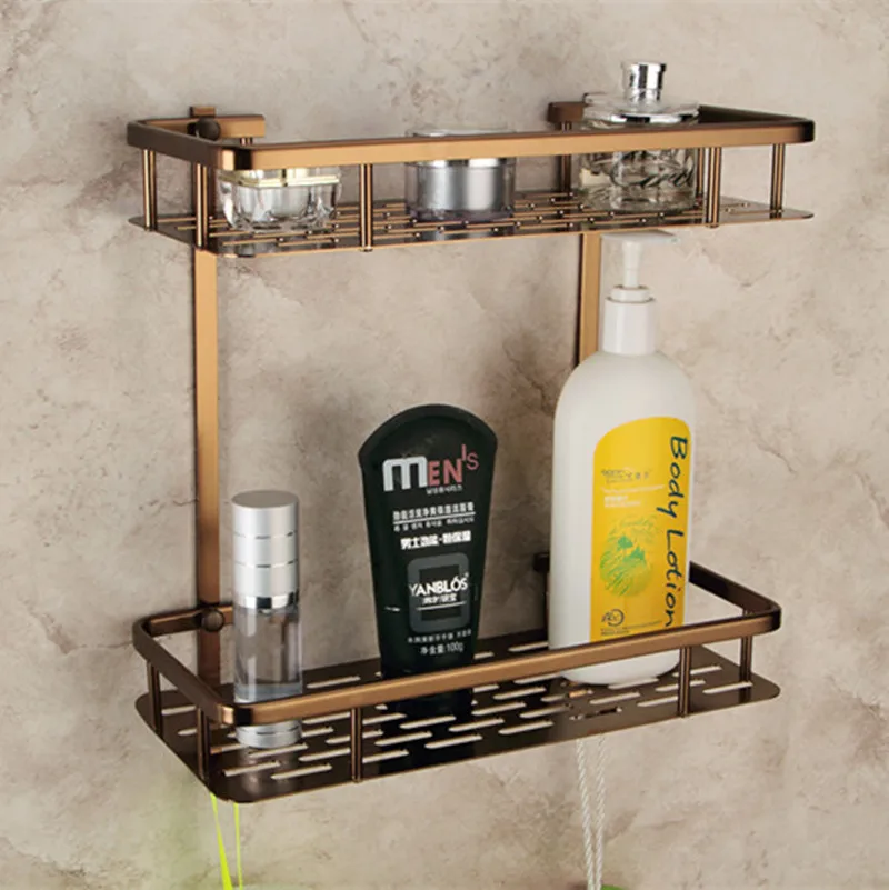 Europe Antique Bathroom Shelves Double Layer Towel Rack E Antique Bathroom Shelves Double Layer