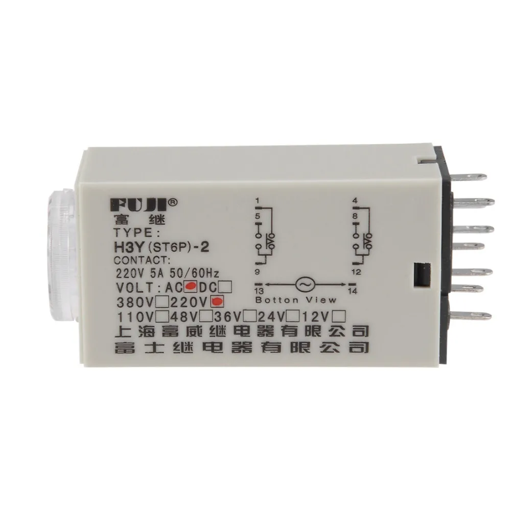 

Uxcell 220V AC 10/30S 8 Terminals Range Adjustable Delay Timer Time Relay H3Y(ST6P)-2 Power Supplies Relays Electrical Equipment