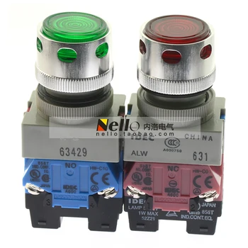 

[SA]Izumi IDEC 22mm full protective cover self-reset button ALFW22211DG / R 24V 1NO1NC--5pcs/lot