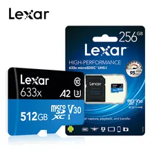 Lexar 512 Гб micro sd высокоскоростная карта 16 32 64 128 256 Популярные SDXC/SDHC флэш карты памяти для смартфонов