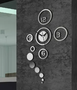 

Modern Design 3D Mirror Clock, Creative DIY Wall Sticker Clock, Ideal for Decorating Living Room, Bedroom,Office