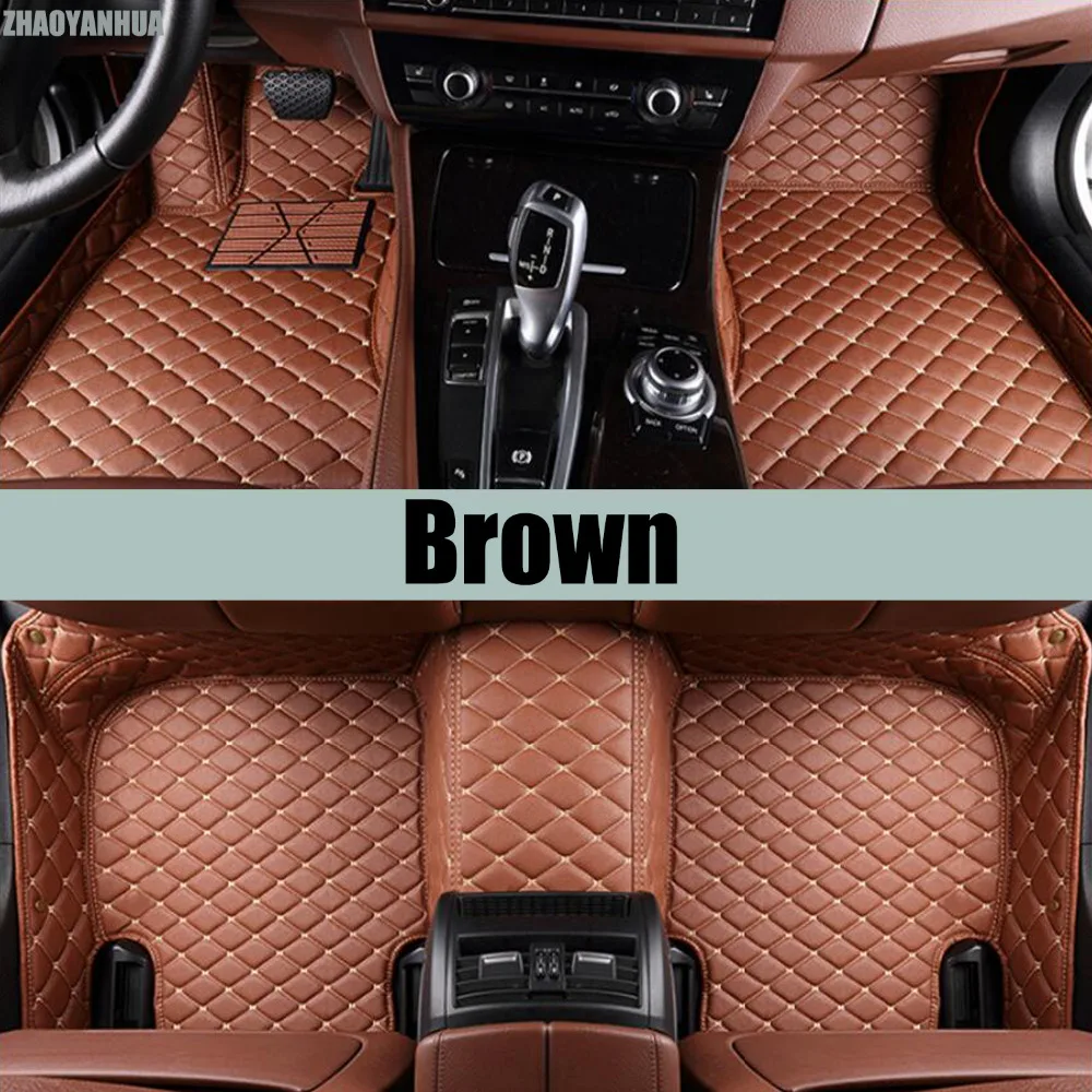 ZHAOYANHUA car floor mats made for Toyota Highlander Land Cruiser 200
