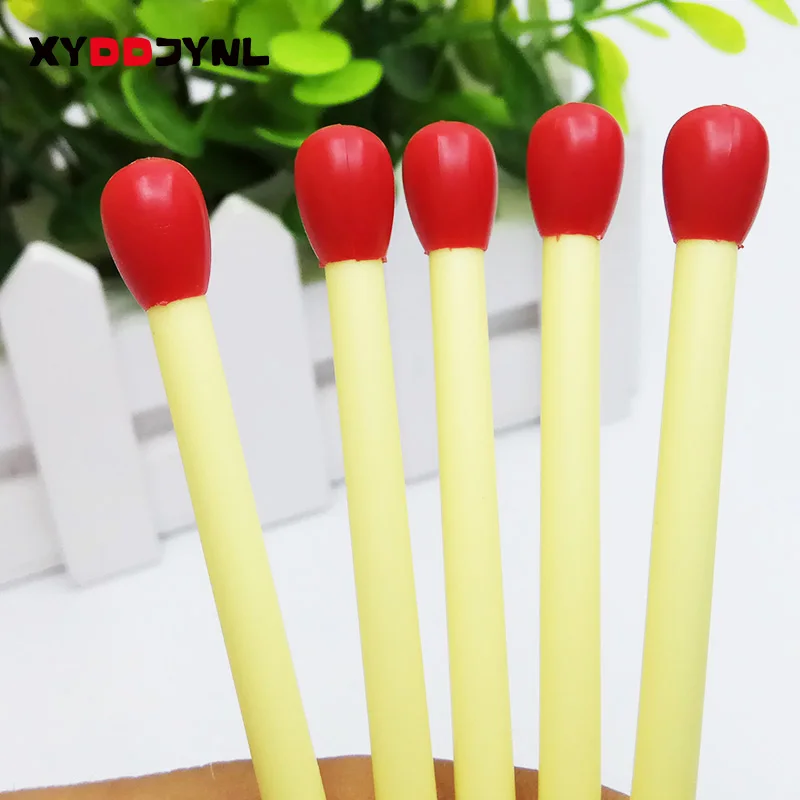 

5 Pc Korean Creative Funny Pen Stationery Cute Mini Matchstick Pen Ballpoint Pens 0.5mm for School Office Students Gift