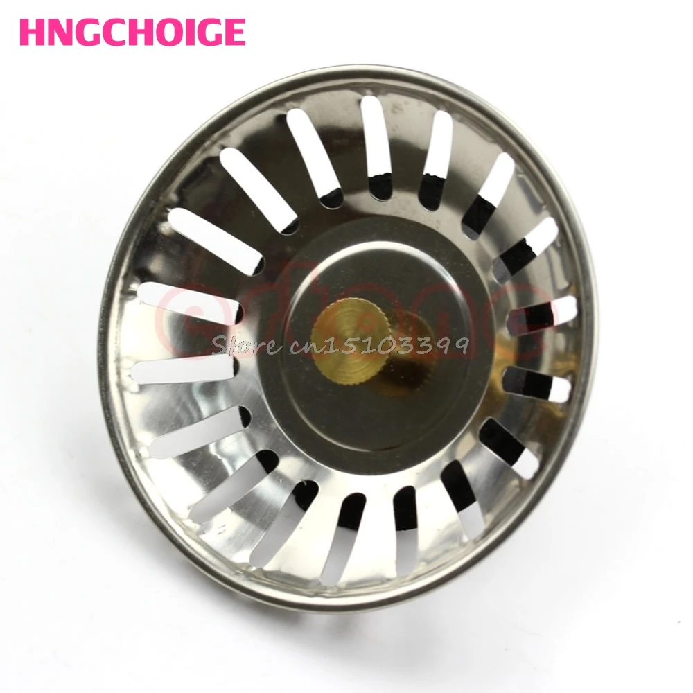 

New Stainless Bathroom Sink Basin Drainer Strainer Drain Waste Plug Stopper G08 Whosale&DropShip
