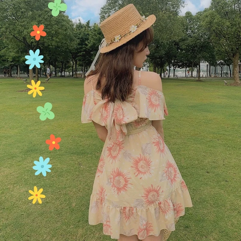 

Princess sweet lolita dress Bobon21 sweet girl dress French Minority Lotus Leaf Lace Crossed Strap Dresses fashion women D1771