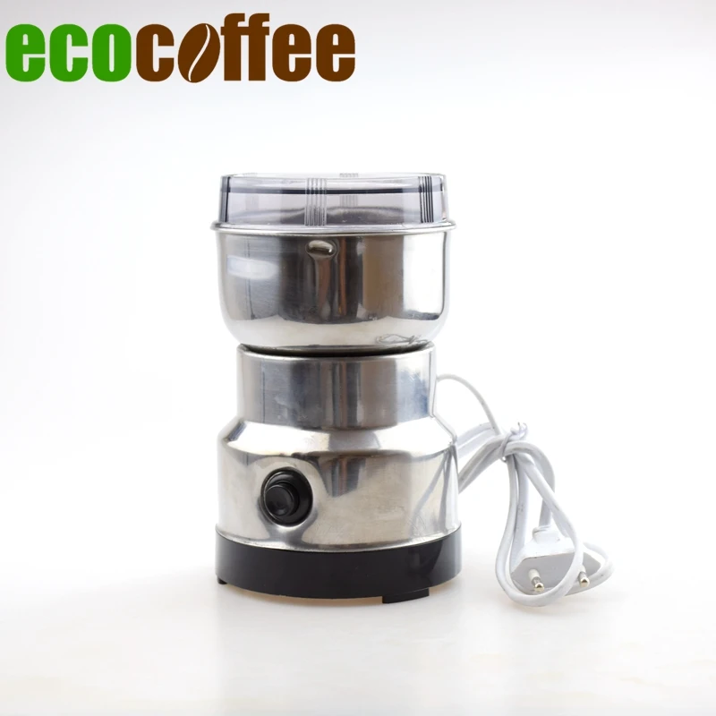 Free Shipping Stainless steel electric coffee grinder seed grinding in Stock Espresso Coffee Bean Mill 200V