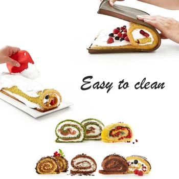 

1pc Non-stick Silicone Oven Mat Cake Roll Mat Baking Mat Functional Baking Cake Pad Swiss Roll Pad Bakeware Baking Tools
