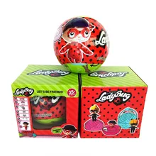 1pcs Ladybug Surprise Doll Water Spray Surprise Egg Ball LadyBug Cartoon Series Girls Egg Toy Action Figures Birthday Gifts