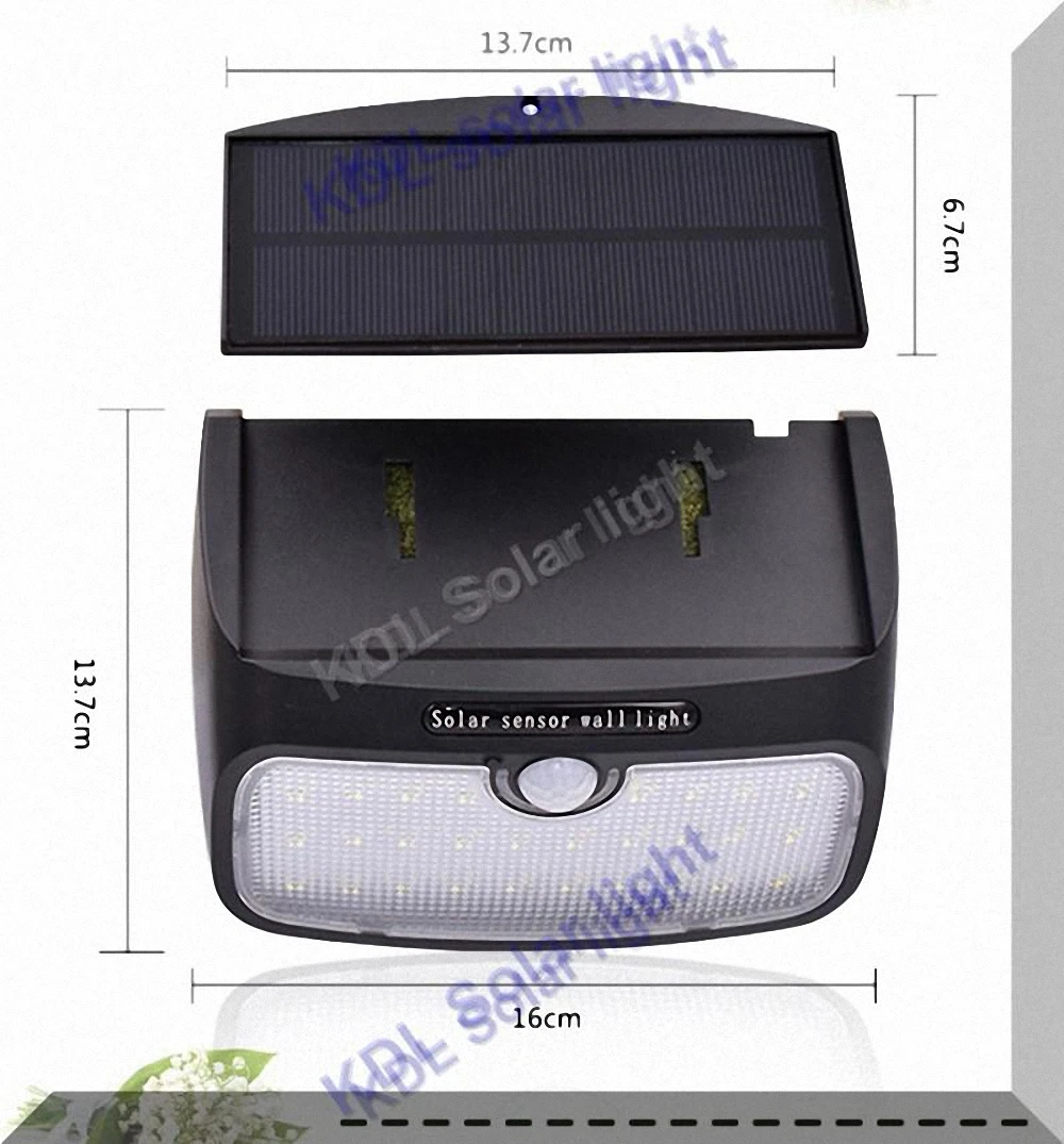 

3pcs/lot 48 LED Solar Lamp Wall Light IP65 Waterproof Wide Angle Outdoor Garden camps Yard Garage Emergency Security Lighting Wa