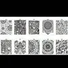 New 10Pcs Nail Stamping Plates Set Stamper Scraper Nail Polish Stamp Mold DIY Plastic Nail Art Templates Stencil Equipments Sets 4