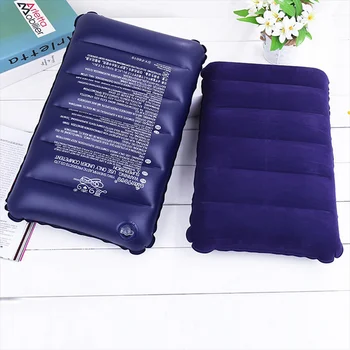 

Inflatable Air PillowFolding Double-sided Flocking Pillow for Travel Airplane Hotel Home Cushion for Outdoor Travel 47 * 30cm
