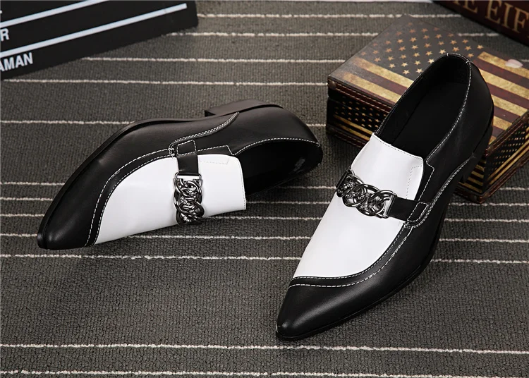 white and black dress shoes mens