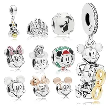 

MYBEBOA 2018 winter 925 Sterling Silver Cartoon Anniversary Limited Edition Charms fit Original Pandora Bracelet Beads Jewelry
