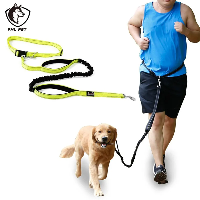 FML Pet Leash Reflective Dog Hands Free Leash for Running Jogging