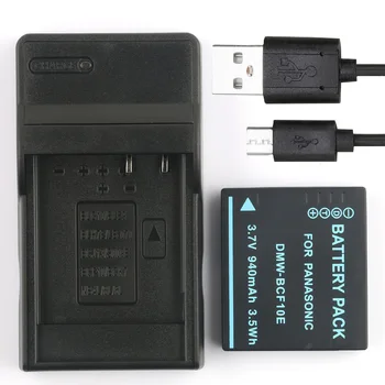 

DMW-BCF10 CGA-S009 S106 Rechargeable Camera Digital Battery + USB Charger For Panasonic DMC-FS62 DMC-FT1 DMC-FT2 DMC-FX40