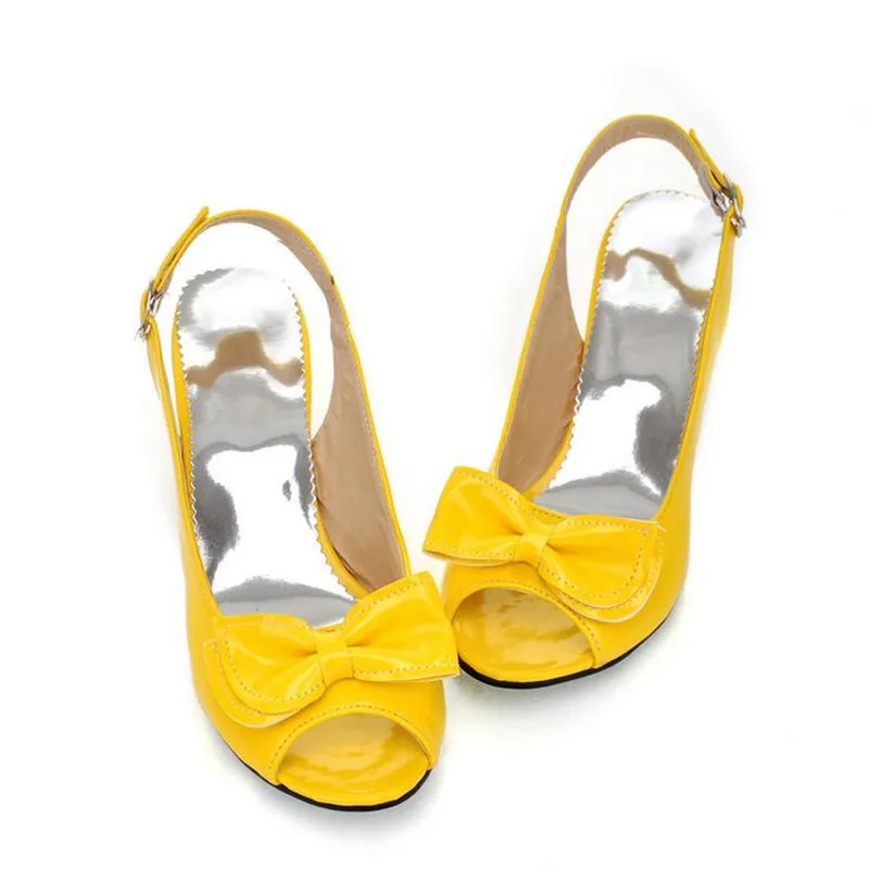 Summer New pattern fashion Europe and America Sweet Bow Fish mouth Women sandals Simplicity temperament Rome Women sandals 34-45