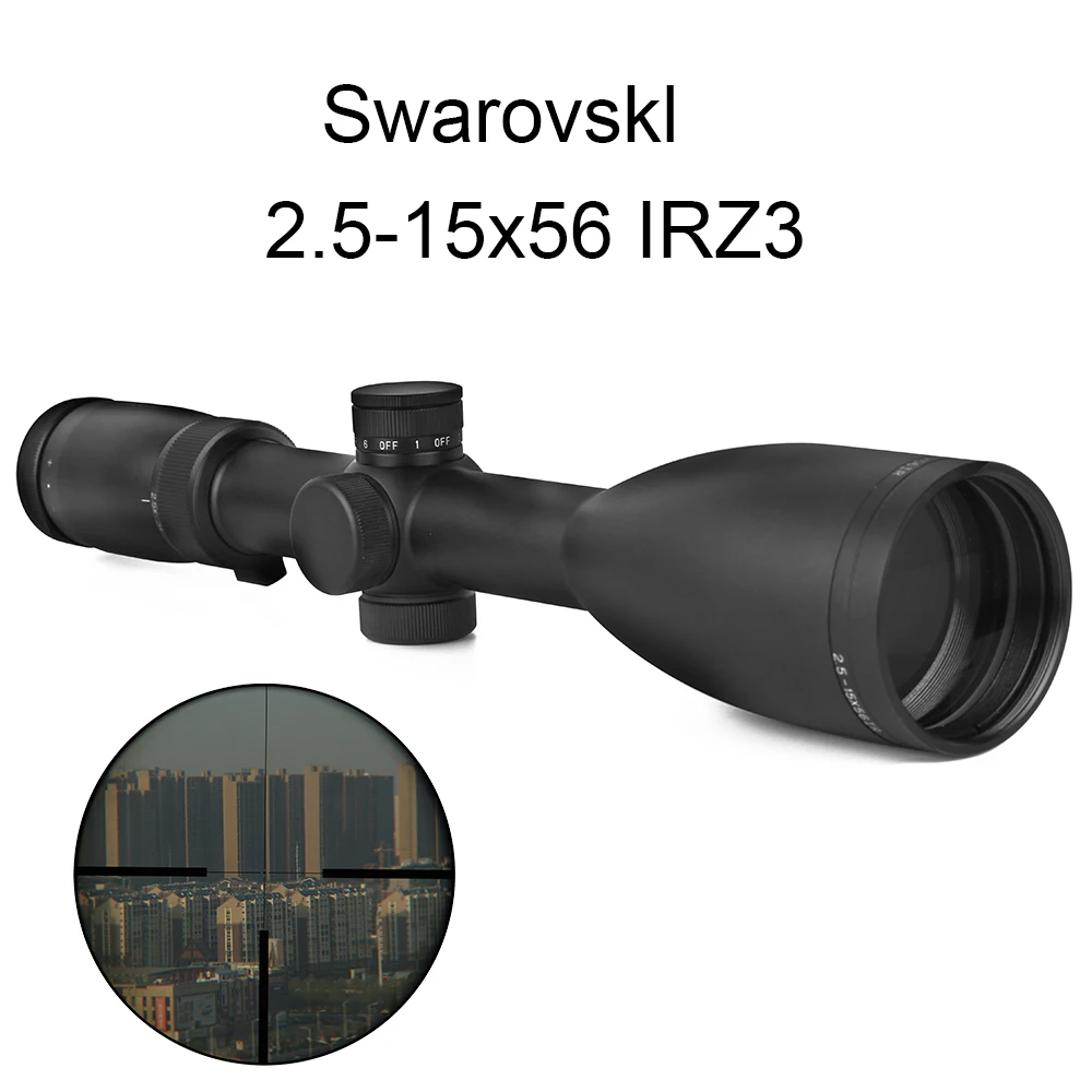 

2.5-15x56 IRZ3 Optic Sight Imitation Swarovskl Reticle Optics Hunting Scopes Side Parallax Focus Adjust Collimator Sight