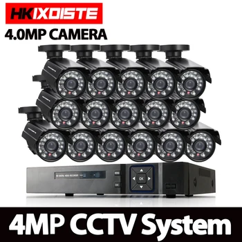 

Home AHD DVR 4.0MP Full HD CCTV System HDMI 1080P DVR AHD 16PCS 4.0MP Bullet Home Video Security Camera Surveillance System