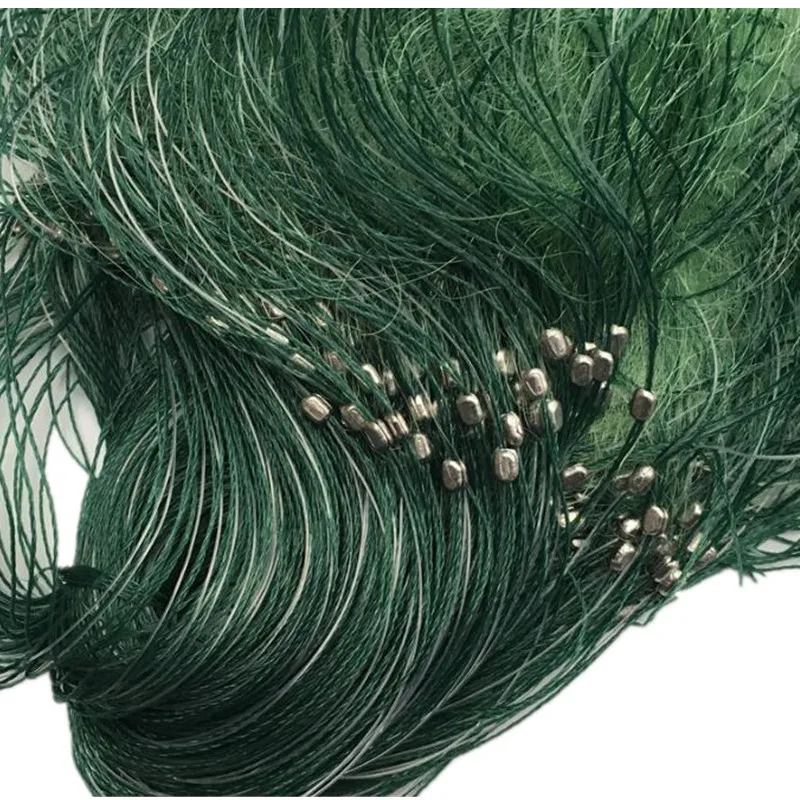 POUI COME DREAM H1m L90m 3cm mesh monofilament nylon fishing net 3layer green fishing network gill net fishing trap rede outdoor