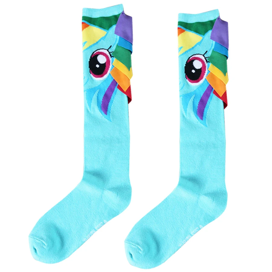 

The Horse General Socks Sweet Cartoon General Warm Stitching Pattern Antiskid Invisible Casual Blue Women Lady Socks