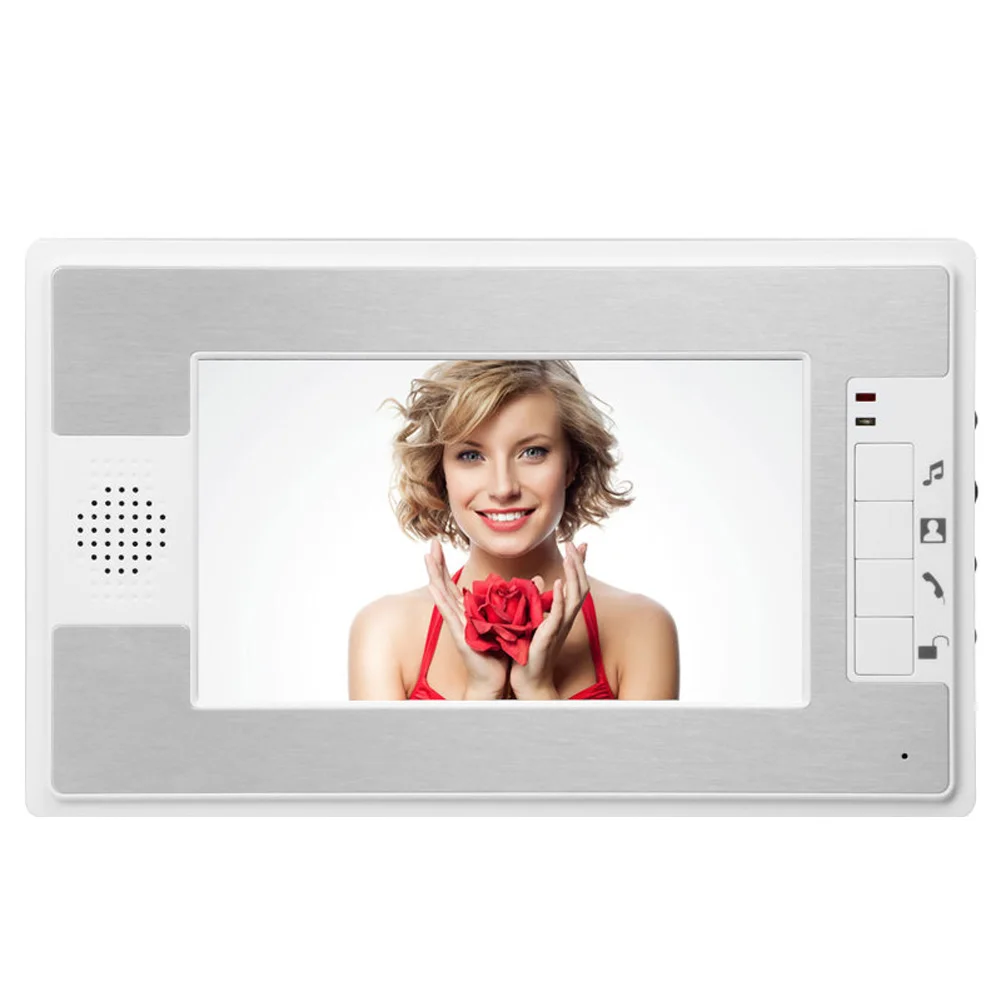

7" TFT Color Video Door Phone Intercom Doorbell System Kit 1-camera 1-monitor Speakerphone Intercom for Home Security