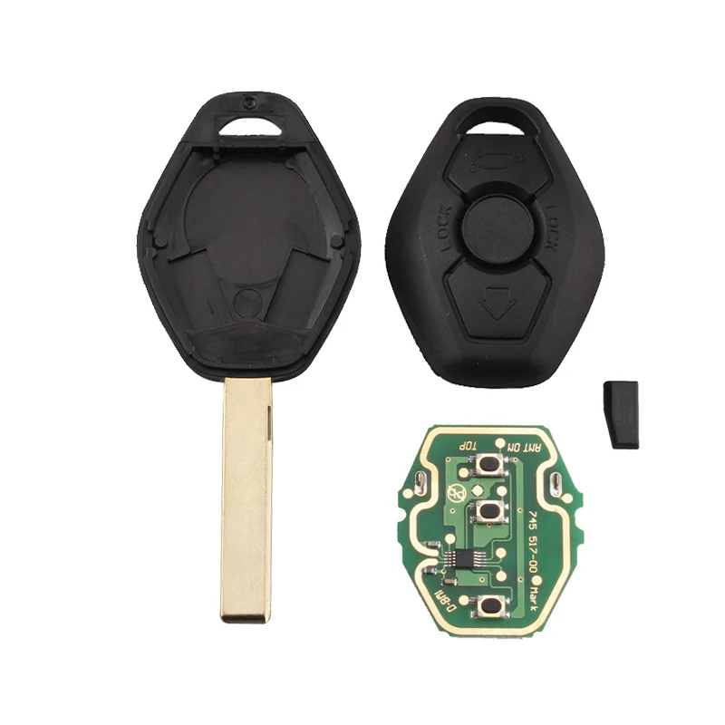 

Remote Key 3 Buttons for BMW 325 330 318 525 530 540 E38 E39 E46 M5 X3 X5 M5 EWS System Car Key 433Mhz PCF7935 Chip