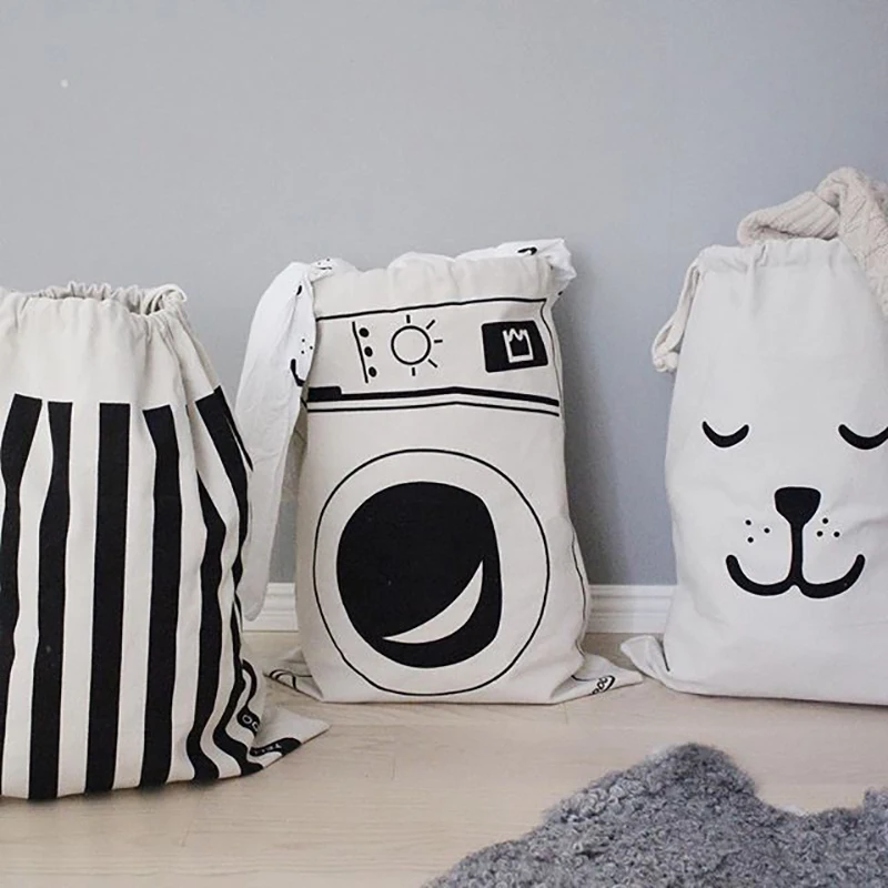 

Large 60*46cm Folding Laundry Basket Cartoon Storage Barrel Cotton Linen Dirty Clothes Basket Toy Bra Sock Storage Basket/Bucket