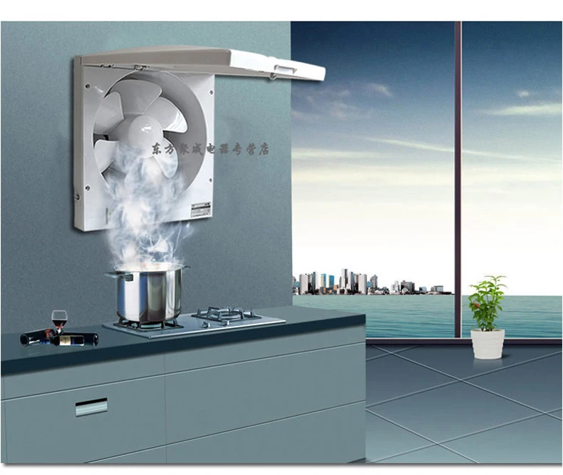 Кухня 10 дюймов вентилятор сильный насосная дыма стены окно Тип высокое Мощность бытовой Вытяжной вентилятор