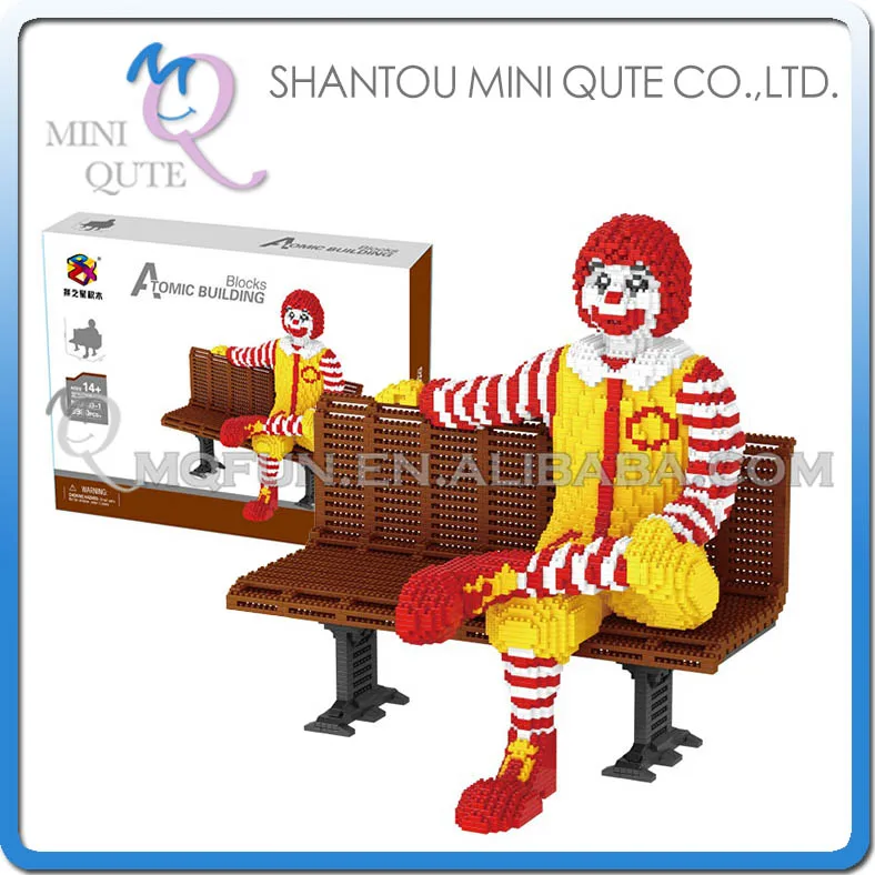 

PZX 8833-1 Building Blocks cartoon action figures uncle Ronald on Chair blocks bricks Toys Middle christmas gift for kids